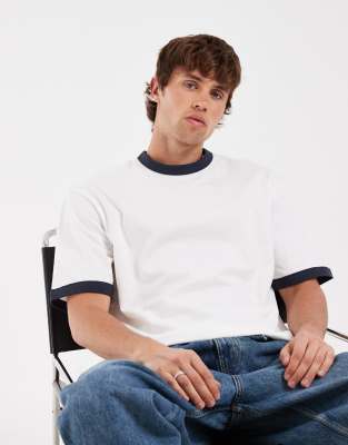 Kastiges Oversize-T-Shirt-Mehrfarbig Mehrfarbig XXS
