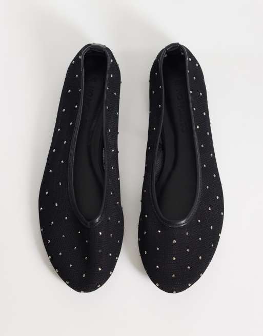 Cotton On - Katia - Ballerine nere con strass, 2 di 4