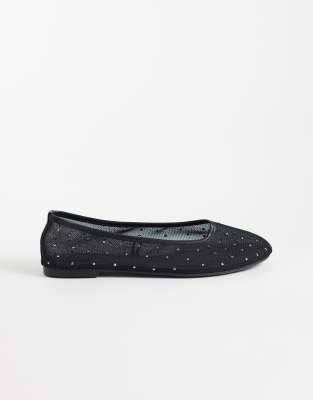Cotton On katia ballet in black diamonte