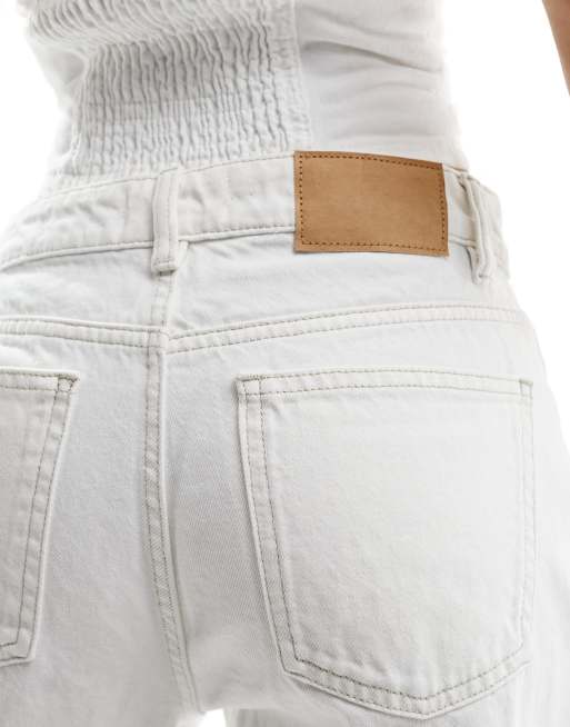 Cotton On - Klassieke denim jeans met rechte pijpen in wit , 4 van 5