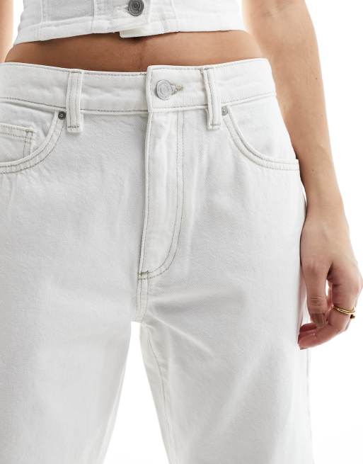 Cotton On - Klassieke denim jeans met rechte pijpen in wit , 5 van 5