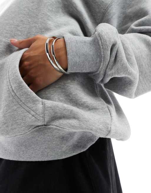 Cotton On - Klassieke hoodie in gemêleerd grijs, 3 van 4