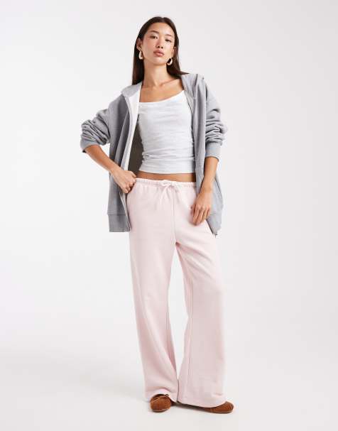 Cotton On - Klassieke joggingbroek van fleece met wijde pijpen in zachtroze - view 1