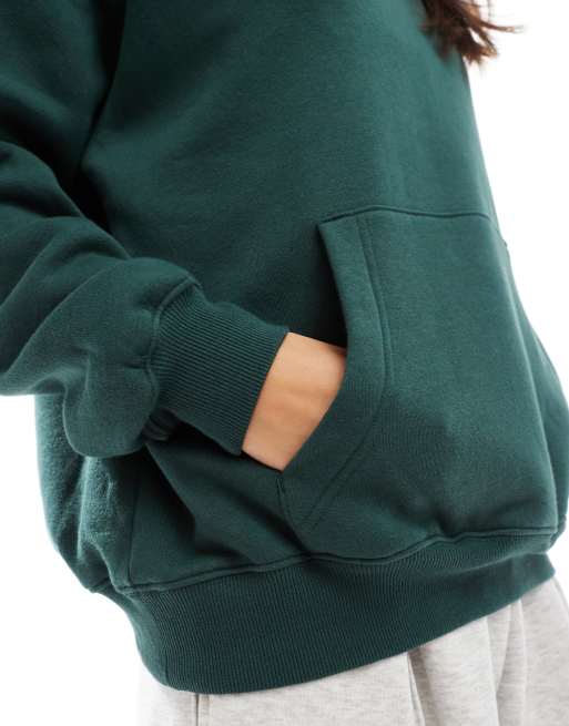 Cotton On – Klassischer Kapuzenpullover in Tannengrün, 4 von 4