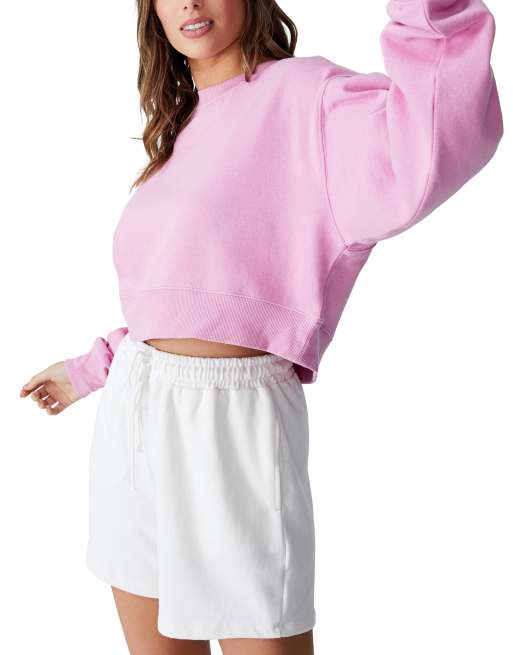 Asos cropped sweatshirt hotsell