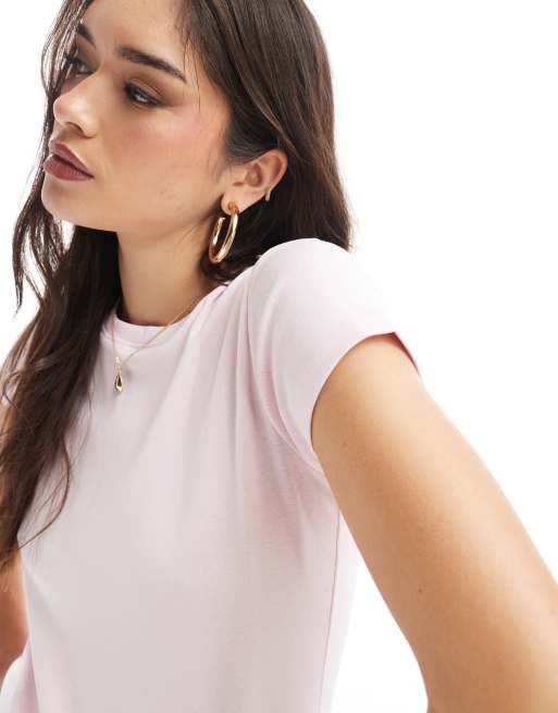 Cotton On – Knapp geschnittenes T-Shirt im 90er-Stil in Rosa , 3 von 4