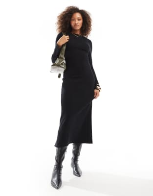 Cotton:On Cotton On knit maxi dress in black