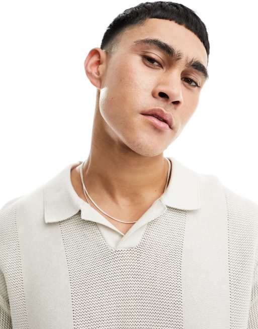 Cotton On knit polo shirt in stone 