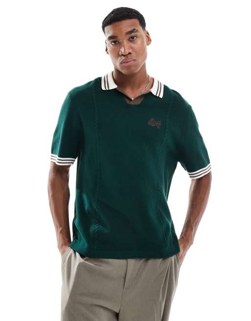 Cotton On knit soccer jersey in emerald 
