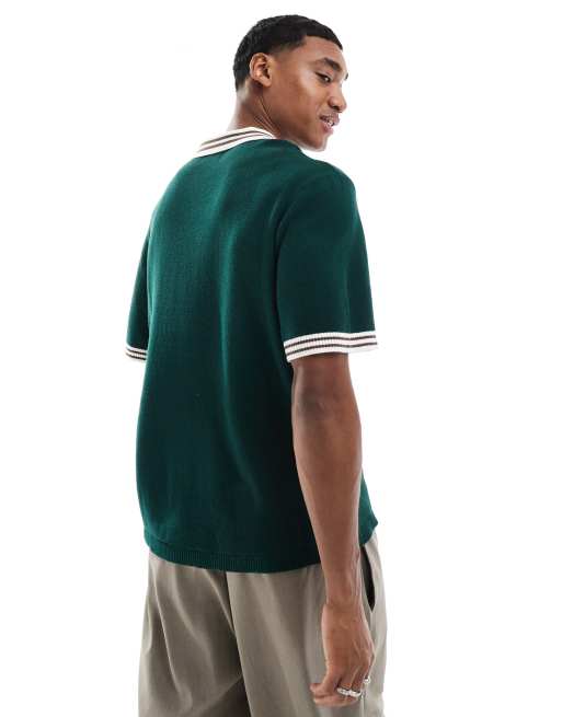 Cotton On knit soccer jersey in emerald 