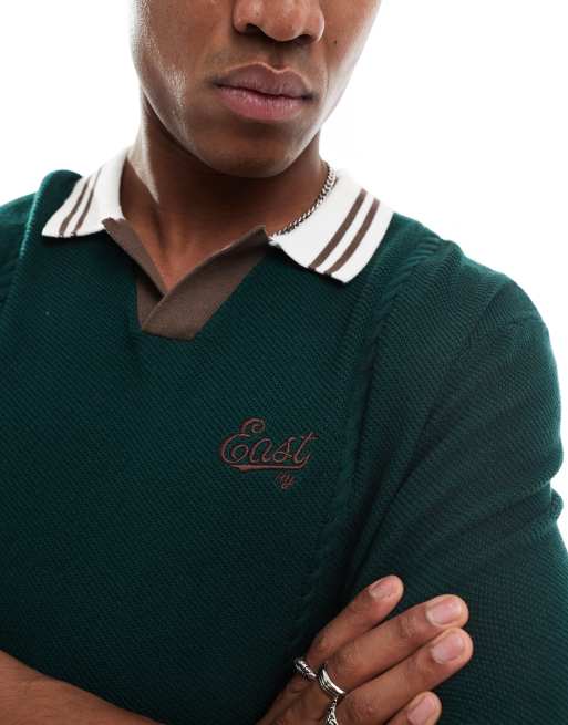 Cotton On knit soccer jersey in emerald 