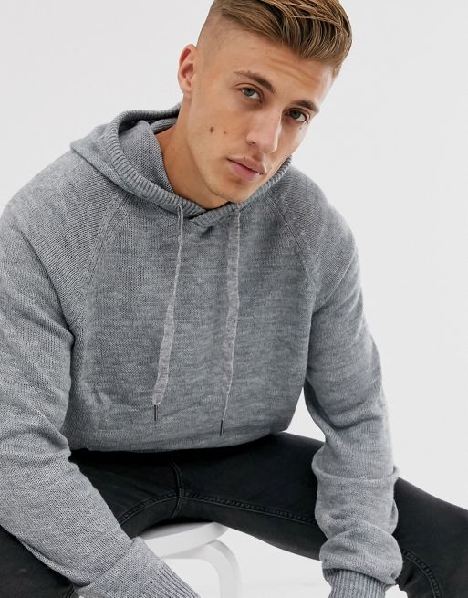 Cotton On knitted hoodie in gray marl | ASOS