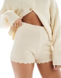 [Cotton:On] Cotton On knitted micro shorts in cream-Neutral XL Cream cable
