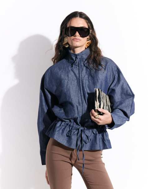 Cotton On - Knox - Chaqueta azul añil con cuello alzado - view 1