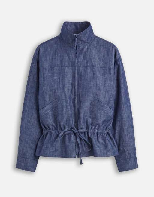 Cotton On - Knox - Chaqueta azul añil con cuello alzado, 5 de 7