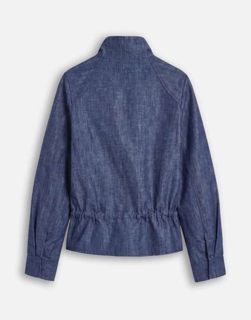 Cotton On - Knox - Chaqueta azul añil con cuello alzado, 6 de 7