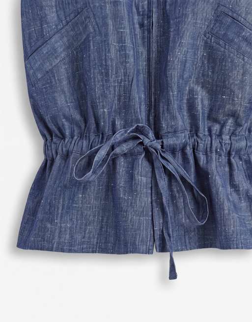 Cotton On Knox funnel neck jacket in indigo, 8 of 8