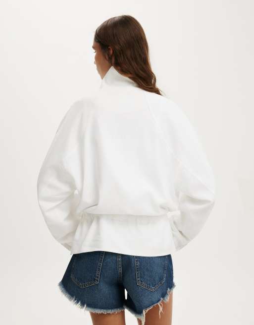 Cotton On Knox summer parka jacket in white, 4 of 4