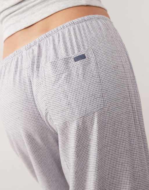 Cotton On - Kokosfarvede pyjamasbukser i blød flonel med vide ben og mikrotern, 2 af 4