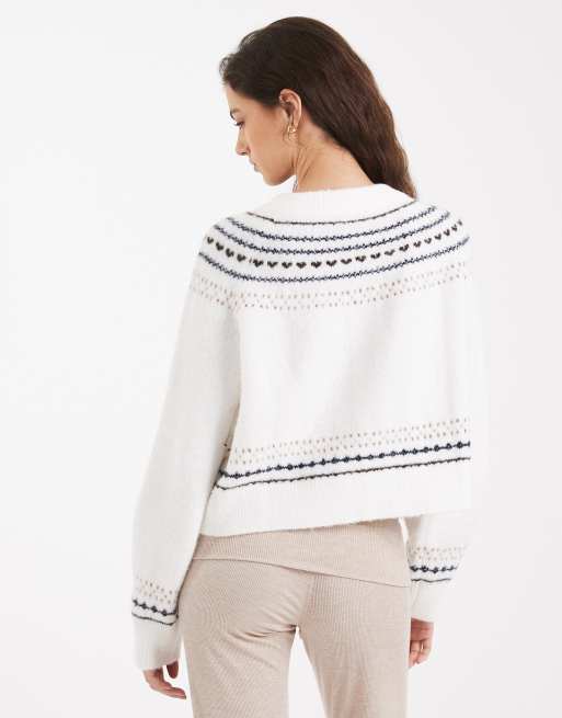 Cotton On – Kokosvit kofta med knäppning, 4 av 4