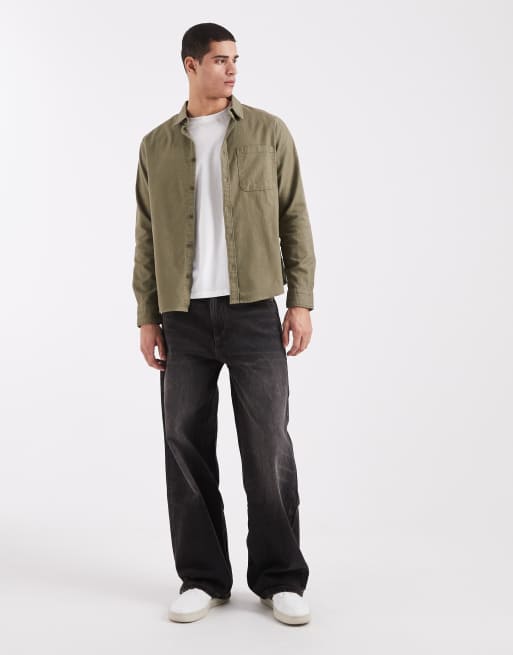 Cotton On – Koszula z długimi rękawami w spranym kolorze khaki, 2 z 5