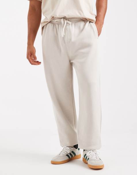 Cotton On baggy cuffed track jogger in bone