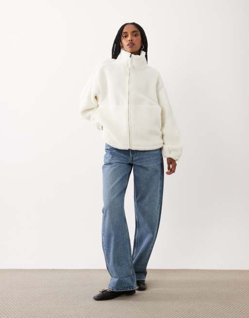Cotton On kurtka sherpa w kolorze coconut ecru, 2 z 4