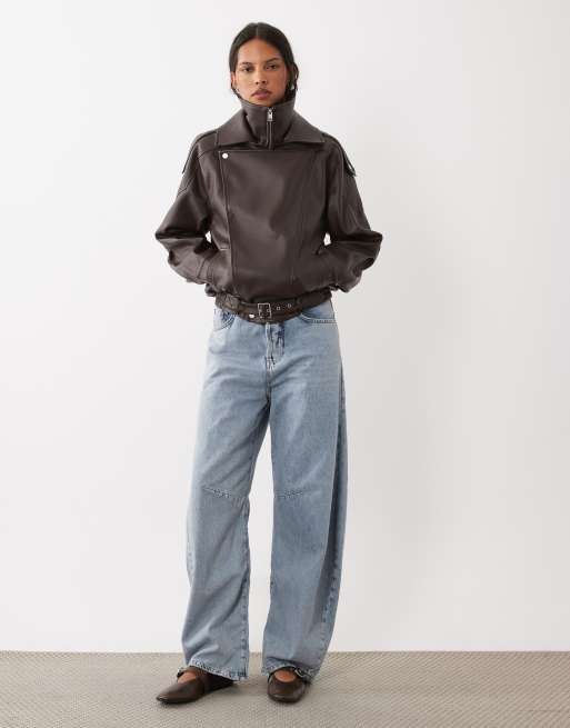 Cotton On kurtka typu biker w kolorze cocoa bark, 2 z 4