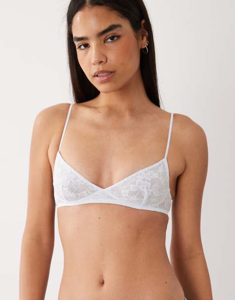 Cotton On lace bralet in cloud blue - view 1