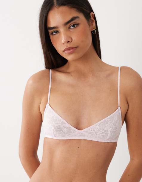 Cotton On lace bralet in pink - view 1