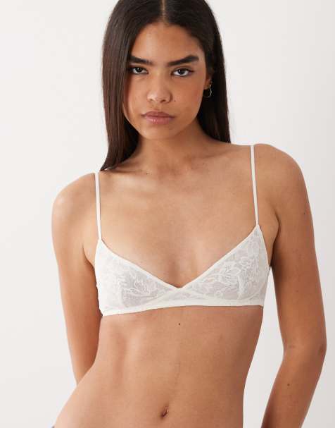 Cotton On lace bralet in white - view 1