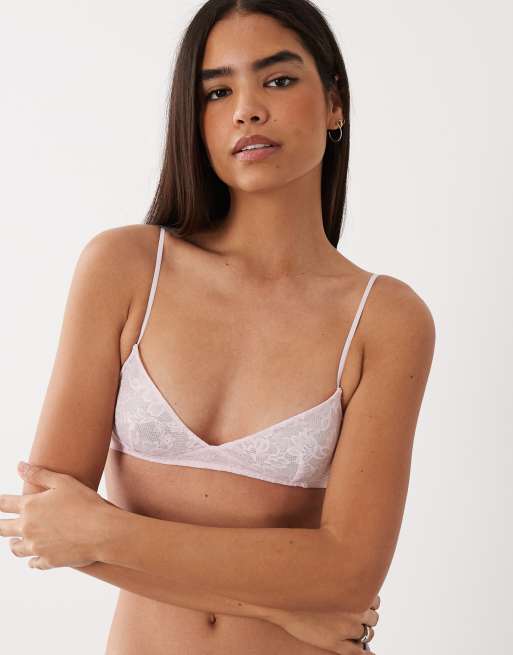 Cotton On lace bralette in pink, 3 of 4