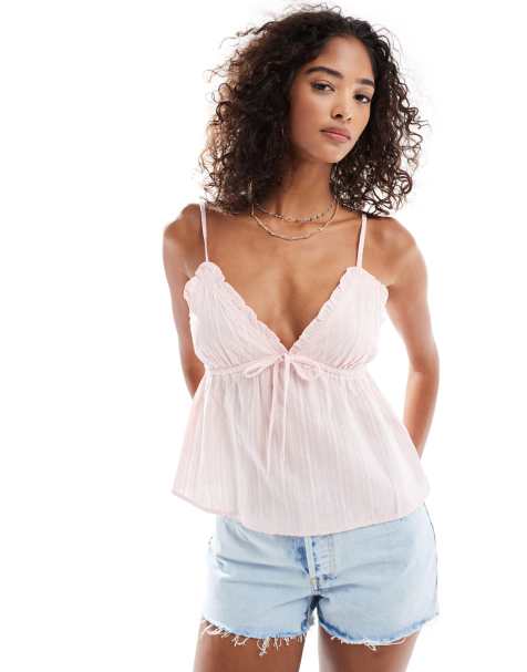 Cotton On lace cami top in pink - view 1