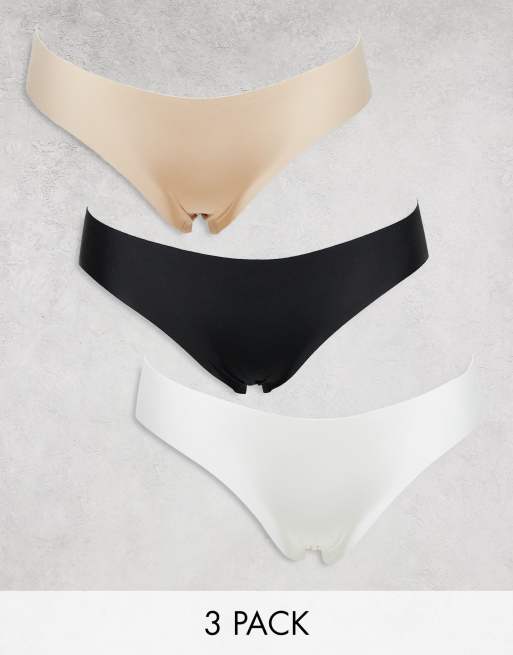 Cotton On lace detail seamless briefs 3 pack in multi 