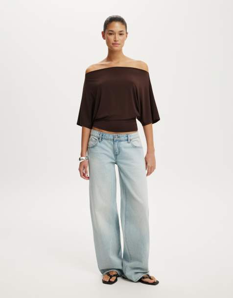 Cotton On Lana batwing short sleeve in brown - view 1