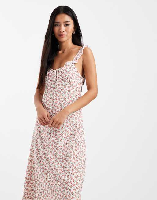 Cotton On layla frill midi dress in annaliese red floral , 4 of 4