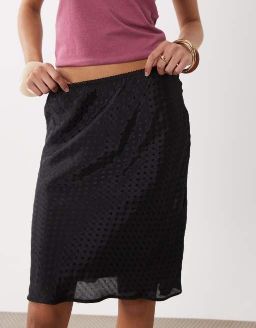 Cotton On - Layla - Gonna sottoveste midi nera, 4 di 5