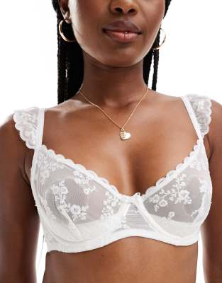 Cotton:On Cotton On layla lace demi contour bra in french vanilla-White