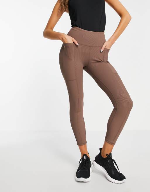 brown cotton leggings