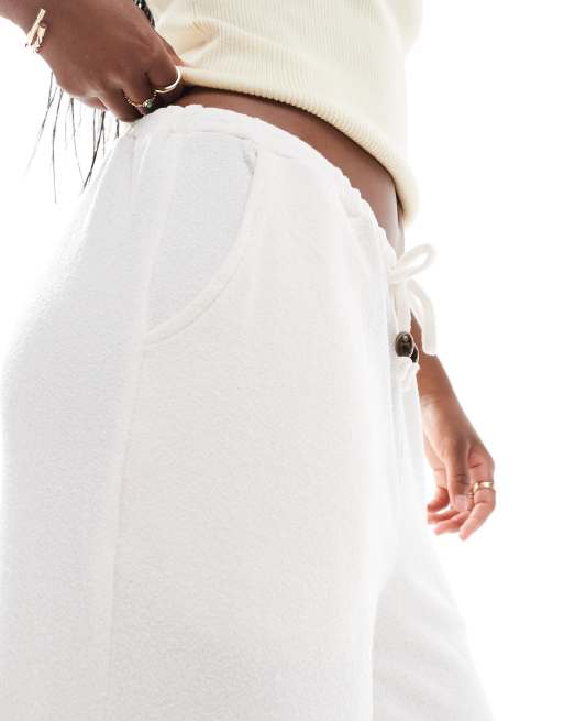 Cotton On – Leichte Strandhose in Weiß mit weitem Bein, 4 von 5