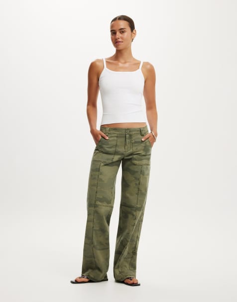 Cotton On Lexi low rise utility pant in green - view 1