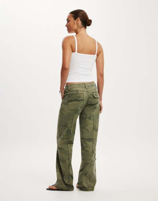 Cotton On Lexi low rise utility pant in green, 3 of 4