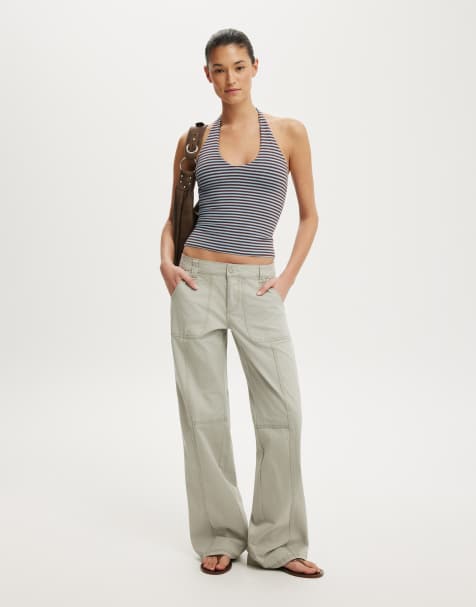 Cotton On Lexi low rise utility pant in grey