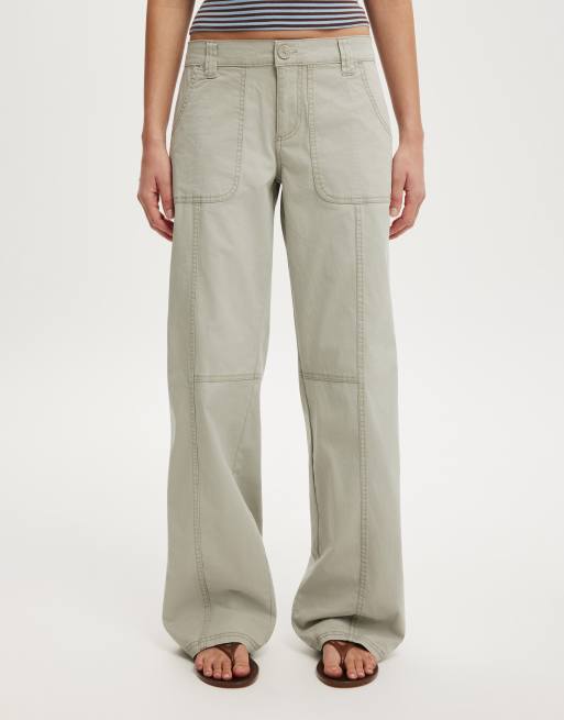 Cotton On Lexi low rise utility pant in grey, 3 of 4