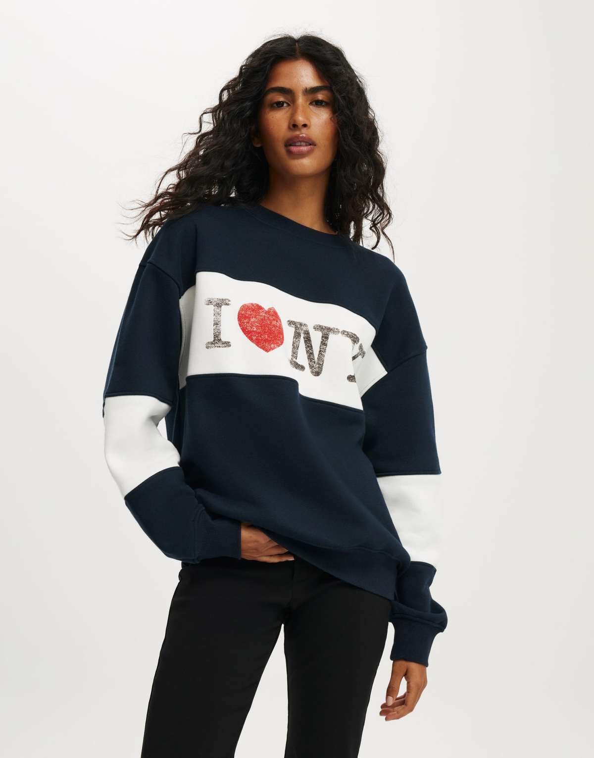 Cotton  On Licensed graphic crew sweatshirt in blue