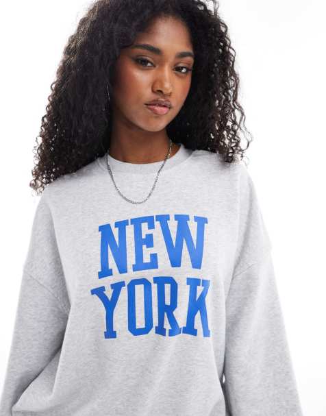Cotton On licensed graphic new york sweatshirt in grey - view 1