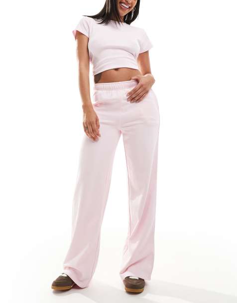 Cotton On lightweight fleece straight leg pants in pink - view 1