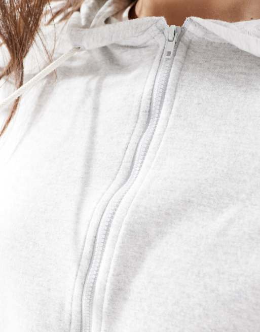 Cotton On lightweight super soft hoodie co-ord in light grey marl