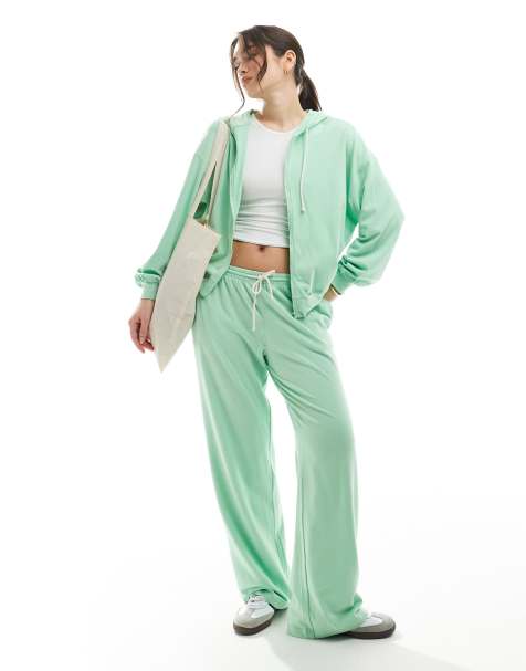 Cotton On lightweight super soft trackies set in spring green marl - view 1