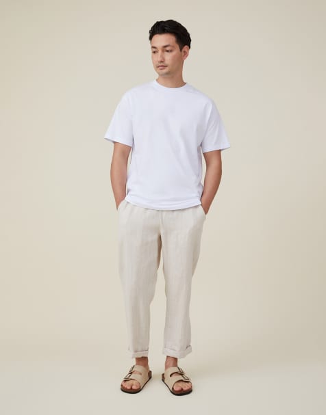 Cotton On Linen pant in beige - view 1